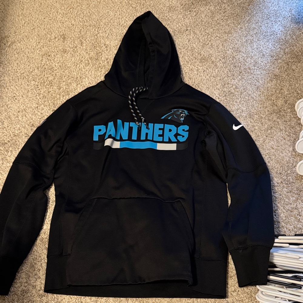 Nike Men's Black and Blue Panthers Sweater